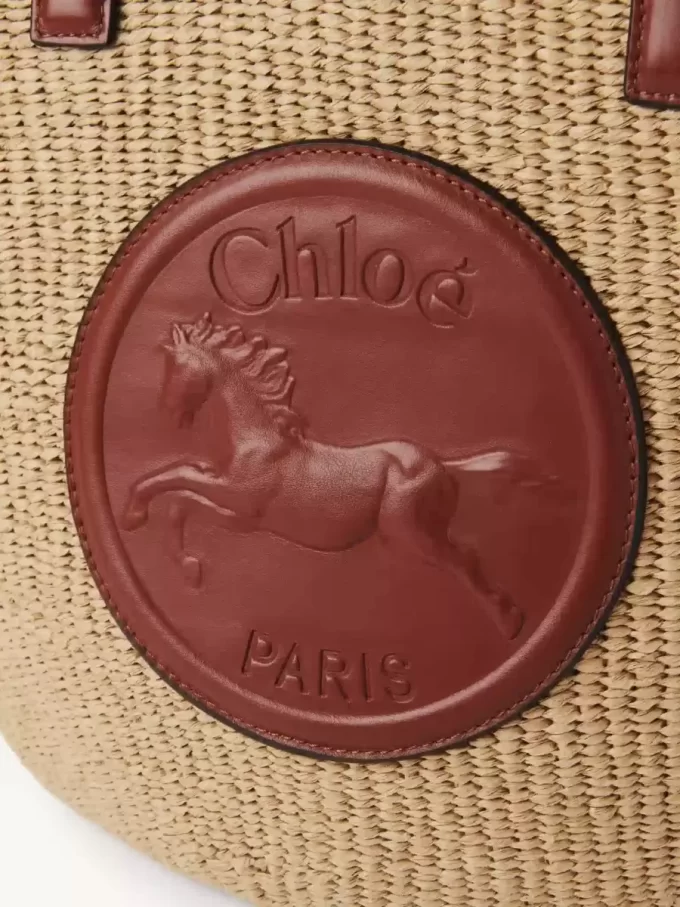 Large Horse Medal Basket in natural fibers