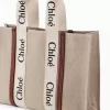 Large Woody tote bag in linen