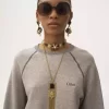 Logo sweater in cotton fleece mix