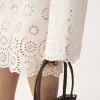 Long-sleeve mini dress in cotton voile