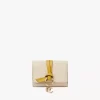 Mini Alphabet tri-fold in grained leather