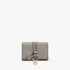 Mini Alphabet tri-fold in grained leather