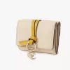 Mini Alphabet tri-fold in grained leather