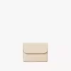 Mini Alphabet tri-fold in grained leather