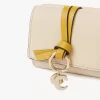 Mini Alphabet tri-fold in grained leather