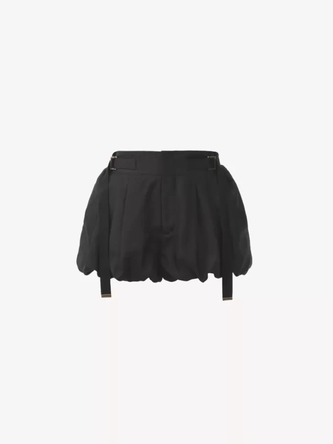 Mini bloomer shorts in washed silk habotai