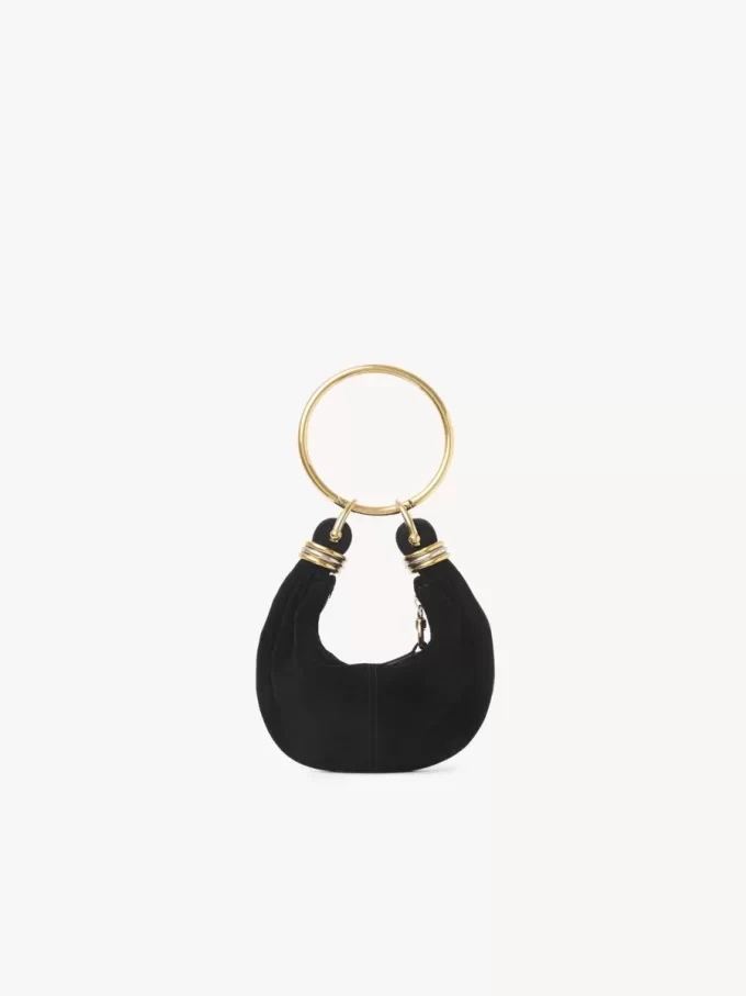 Mini Bracelet Hobo bag in suede leather Mini Bracelet Hobo bag in suede leather
