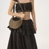 Mini Bracelet Hobo bag in suede leather