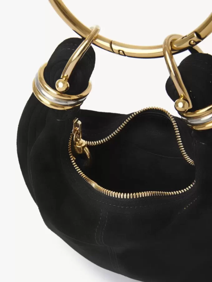 Mini Bracelet Hobo bag in suede leather Mini Bracelet Hobo bag in suede leather