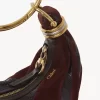Mini Bracelet Hobo bag in suede leather & snakeskin