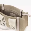 Mini Woody tote bag in linen