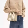 Mini Woody tote bag in linen