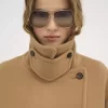 Oversized short coat in wool