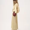 Ruched long dress in silk jacquard
