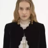 Scalloped Spencer jacket in velvet