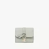 Small Alphabet tri-fold in grained leather