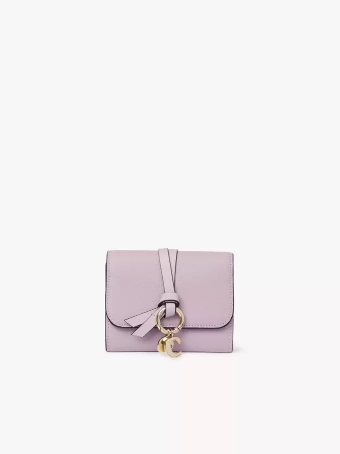 Small Alphabet tri-fold in grained leather Small Alphabet tri-fold in grained leather