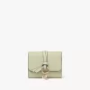 Small Alphabet tri-fold in grained leather