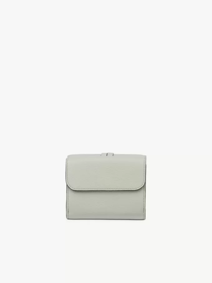 Small Alphabet tri-fold in grained leather