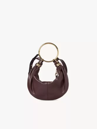 Small Bracelet Hobo bag in grained leather