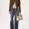 Small Chloé Carry tote bag in raffia-effect fibers
