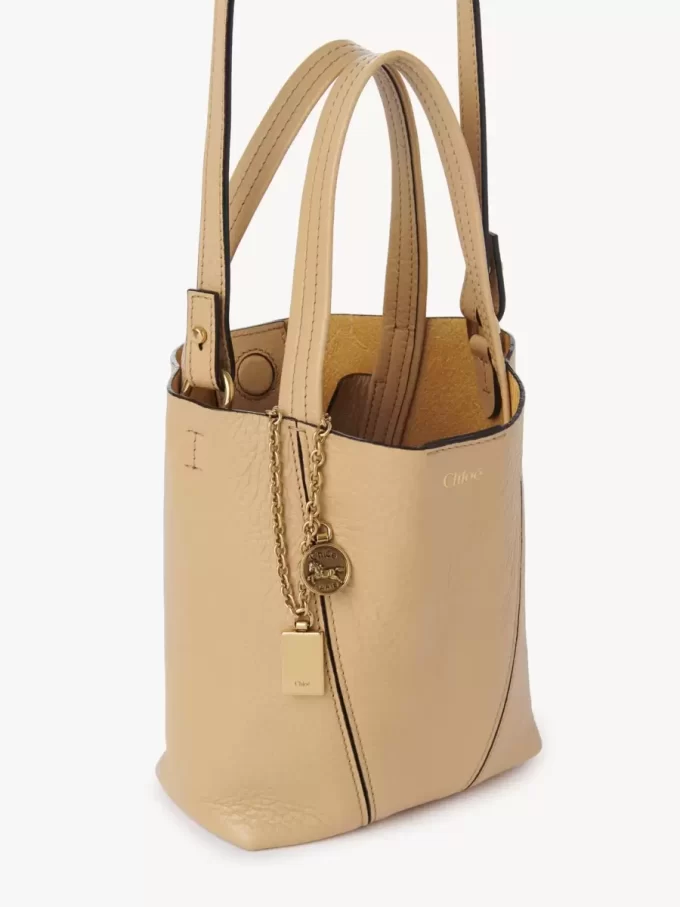 Small Chloé Spin tote bag in grained leather