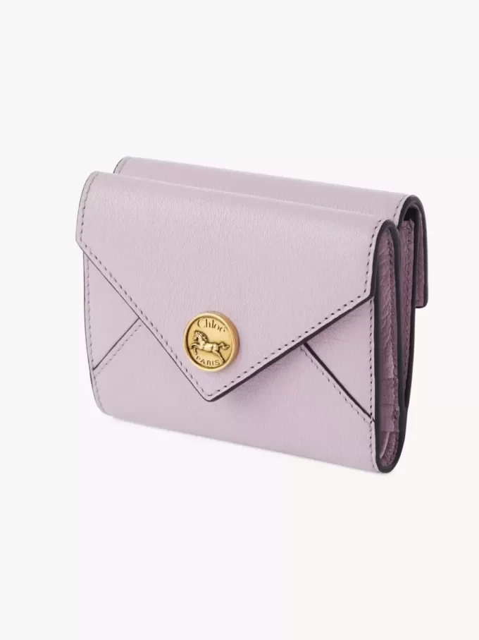 Small Envelope tri-fold in grained leather