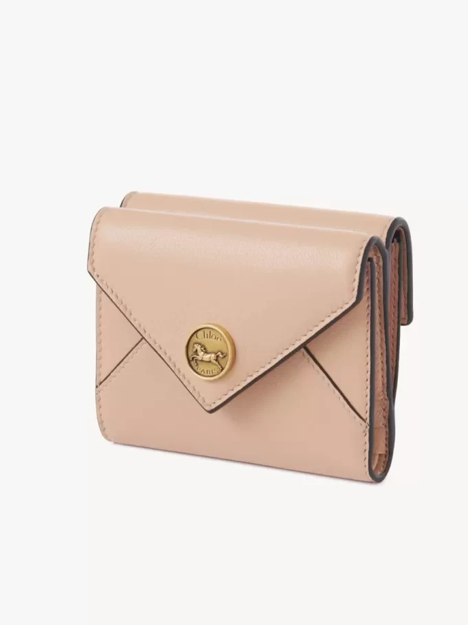 Small Envelope tri-fold in grained leather