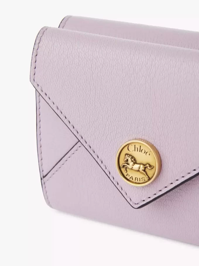 Small Envelope tri-fold in grained leather
