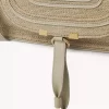 Small Marcie bag in raffia-effect fibers