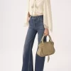 Small Marcie bag in raffia-effect fibers