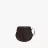 Small Marcie saddle bag in python-effect leather