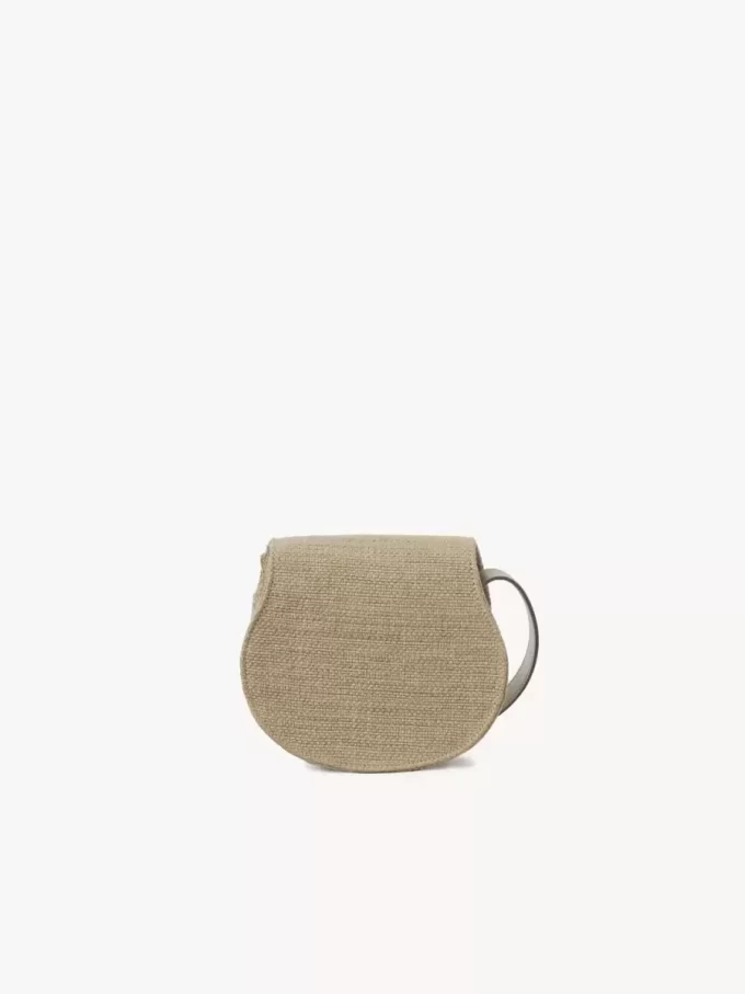 Small Marcie saddle bag in raffia-effect fibers