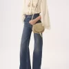 Small Marcie saddle bag in raffia-effect fibers
