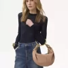 Small Snake Bracelet Hobo bag in grained leather