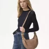 Small Snake Bracelet Hobo bag in grained leather