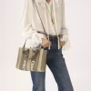 Small Woody tote bag in linen