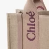 Small Woody tote bag in linen