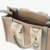 Small Woody tote bag in linen