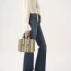 Small Woody tote bag in linen