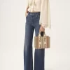 Small Woody tote bag in linen