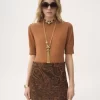 Straight mini skirt in tapestry jacquard