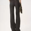 Tailored bootcut pants in wool