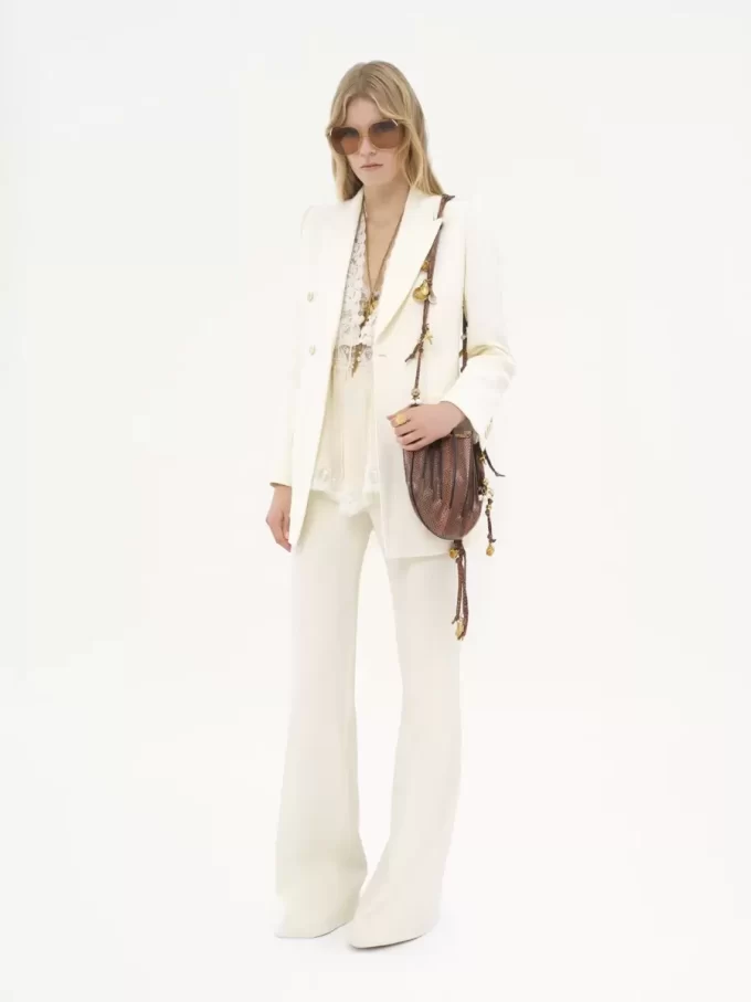 Tailored jacket in cotton-mix jacquard