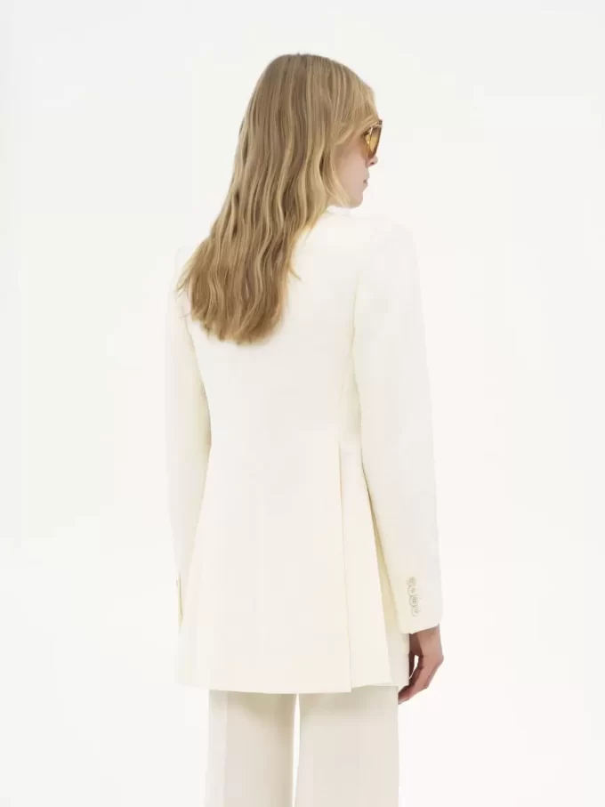 Tailored jacket in cotton-mix jacquard