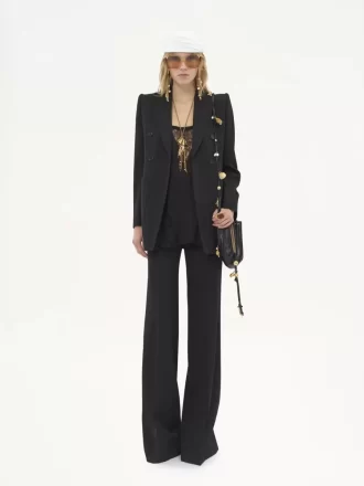 Tailored jacket in wool grain de poudre