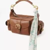 The Chloé Peonies bandeau scarf in silk charmeuse