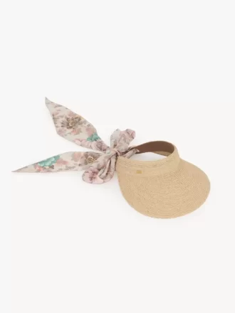 The Chloé visor in raffia