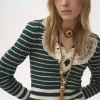 V-neck fitted sweater in a merino wool knit V-neck fitted sweater in a merino wool knit