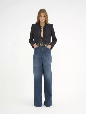 Wide-leg jeans in denim